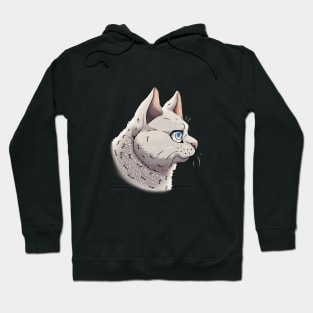 White British Shorthair Side Portrait Hoodie